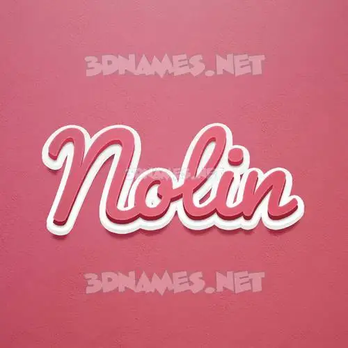 nolin in Red Scribble style - 3D name wallpaper