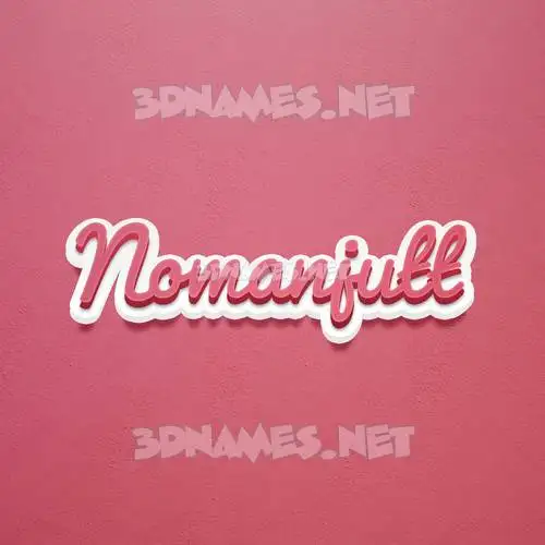 nomanjutt in Red Scribble style - 3D name wallpaper