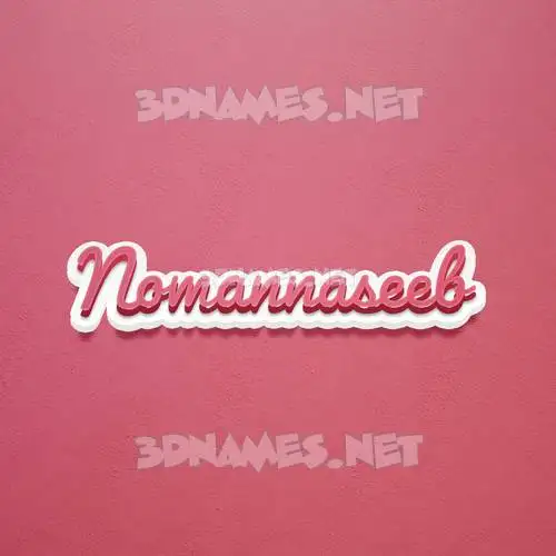 nomannaseeb in Red Scribble style - 3D name wallpaper nomannaseeb in Red Scribble style - 3D name wallpaper
