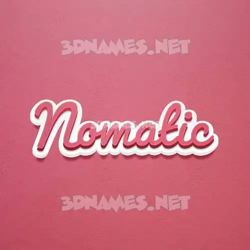 nomatic in Red Scribble style - 3D name wallpaper