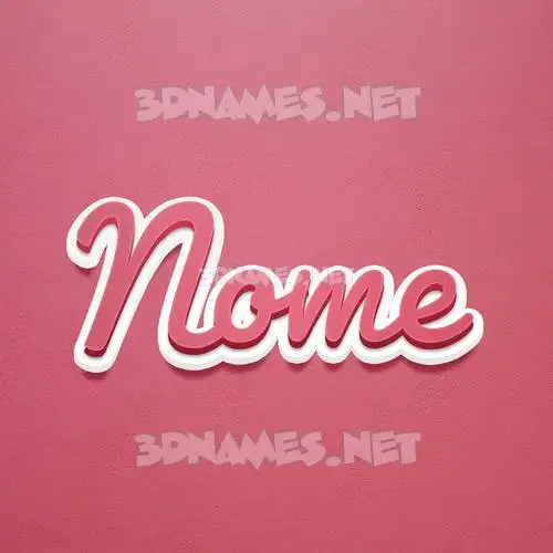 nome in Red Scribble style - 3D name wallpaper