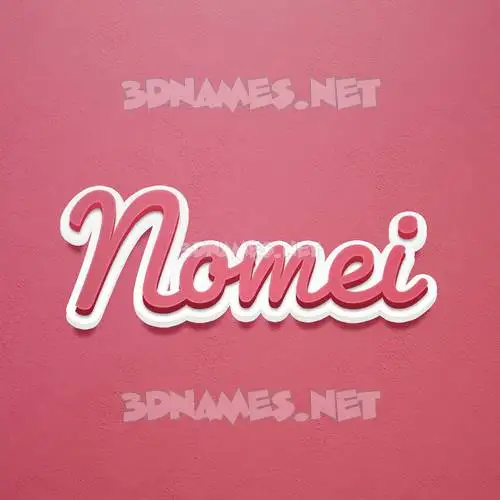 nomei in Red Scribble style - 3D name wallpaper