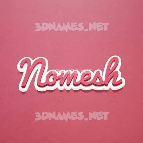 nomesh in Red Scribble style - 3D name wallpaper