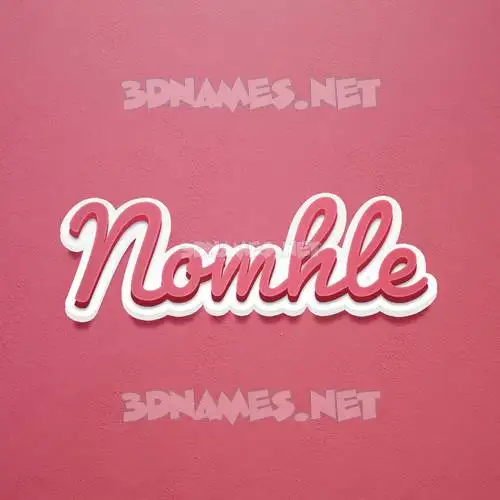 nomhle in Red Scribble style - 3D name wallpaper nomhle in Red Scribble style - 3D name wallpaper
