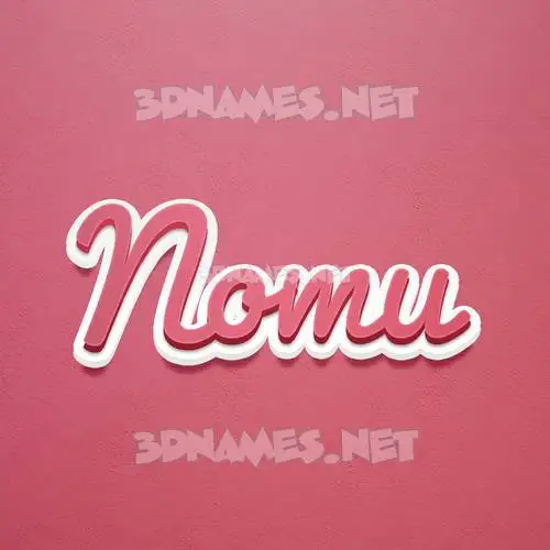nomu in Red Scribble style - 3D name wallpaper