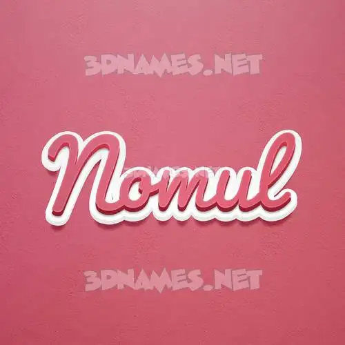 nomul in Red Scribble style - 3D name wallpaper