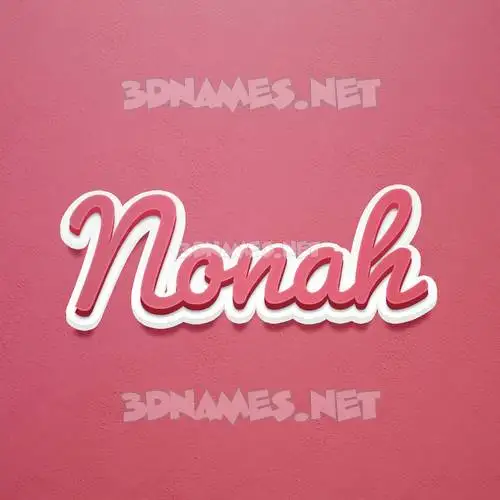 nonah in Red Scribble style - 3D name wallpaper nonah in Red Scribble style - 3D name wallpaper