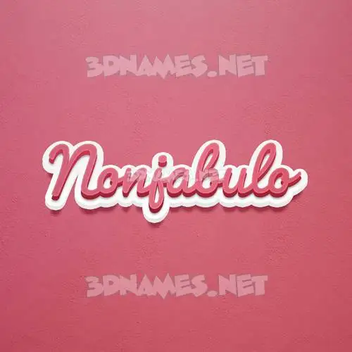 nonjabulo in Red Scribble style - 3D name wallpaper