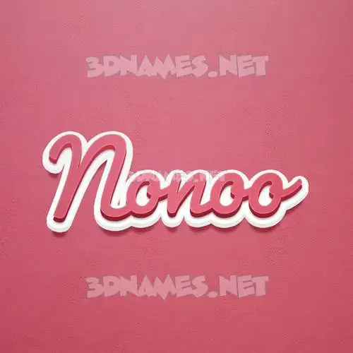 nonoo in Red Scribble style - 3D name wallpaper