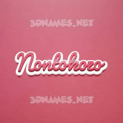 nontokozo in Red Scribble style - 3D name wallpaper