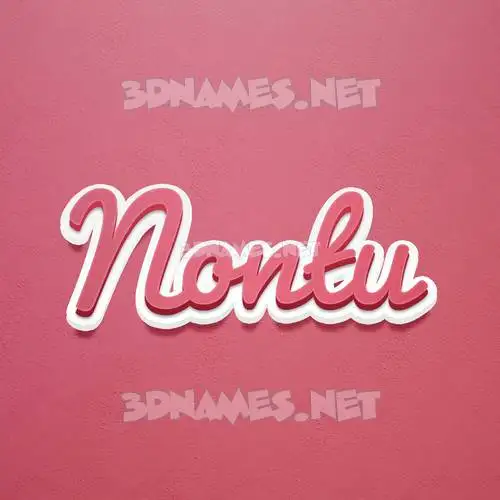 nontu in Red Scribble style - 3D name wallpaper nontu in Red Scribble style - 3D name wallpaper