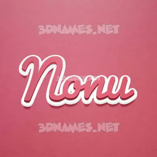 nonu in Red Scribble style - 3D name wallpaper