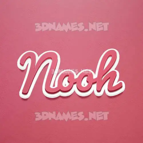 nooh in Red Scribble style - 3D name wallpaper