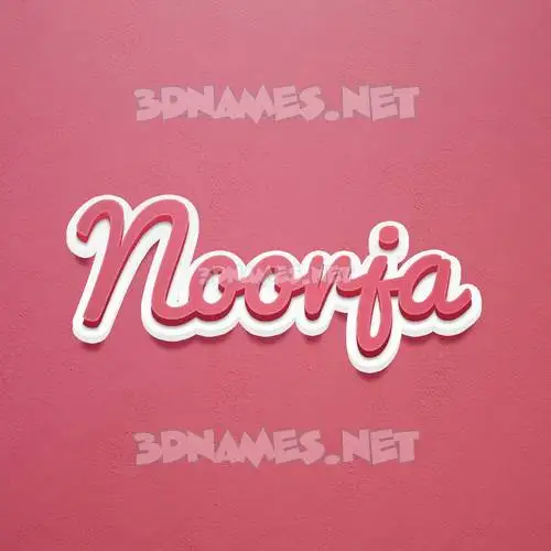 noorja in Red Scribble style - 3D name wallpaper