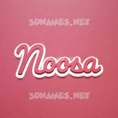 noosa in Red Scribble style - 3D name wallpaper