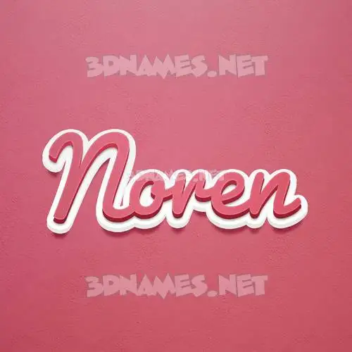 noren in Red Scribble style - 3D name wallpaper noren in Red Scribble style - 3D name wallpaper