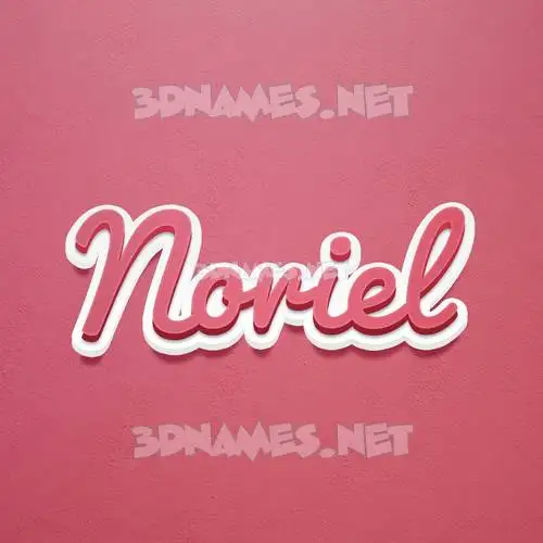 noriel in Red Scribble style - 3D name wallpaper