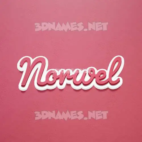 norwel in Red Scribble style - 3D name wallpaper