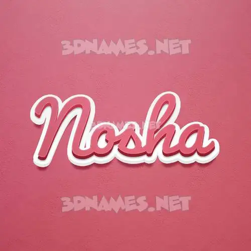 nosha in Red Scribble style - 3D name wallpaper nosha in Red Scribble style - 3D name wallpaper