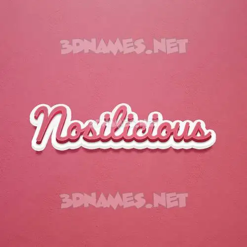 nosilicious in Red Scribble style - 3D name wallpaper