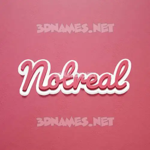 notreal in Red Scribble style - 3D name wallpaper notreal in Red Scribble style - 3D name wallpaper