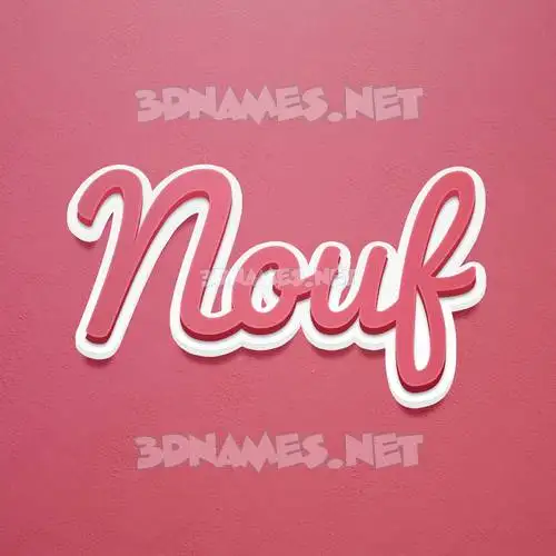 nouf in Red Scribble style - 3D name wallpaper nouf in Red Scribble style - 3D name wallpaper