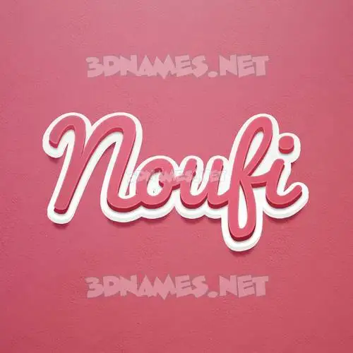 noufi in Red Scribble style - 3D name wallpaper noufi in Red Scribble style - 3D name wallpaper