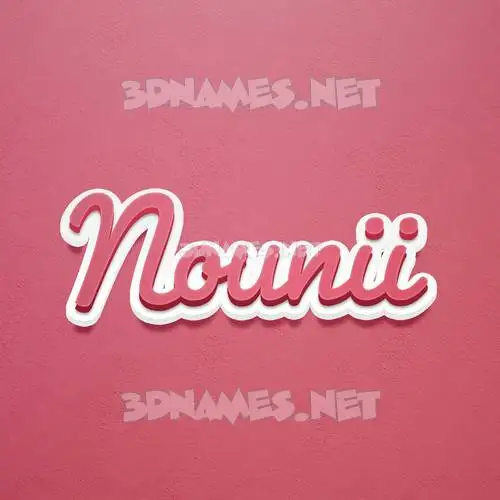 nounii in Red Scribble style - 3D name wallpaper nounii in Red Scribble style - 3D name wallpaper