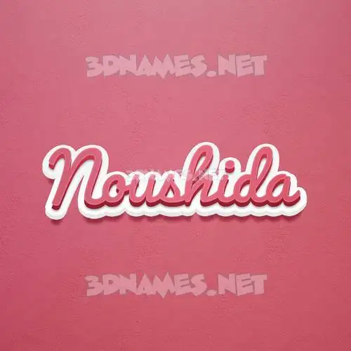 noushida in Red Scribble style - 3D name wallpaper noushida in Red Scribble style - 3D name wallpaper
