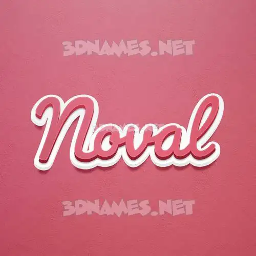noval in Red Scribble style - 3D name wallpaper noval in Red Scribble style - 3D name wallpaper