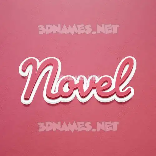 novel in Red Scribble style - 3D name wallpaper novel in Red Scribble style - 3D name wallpaper