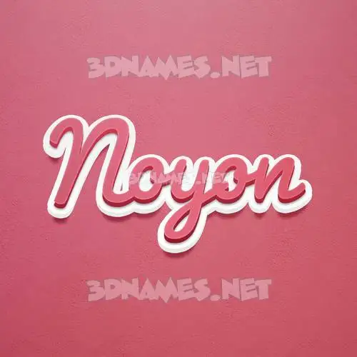 noyon in Red Scribble style - 3D name wallpaper