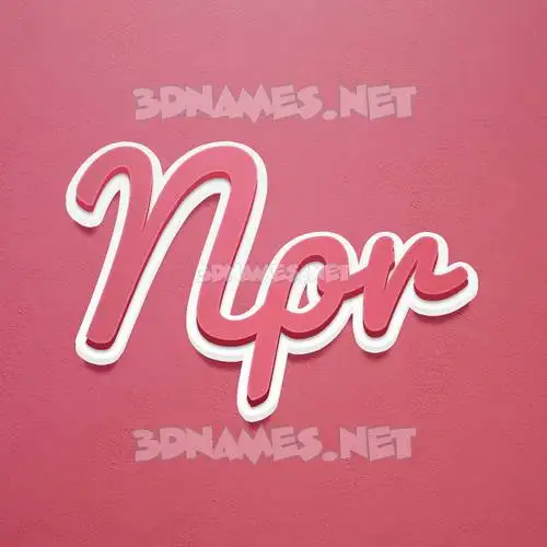 npr in Red Scribble style - 3D name wallpaper npr in Red Scribble style - 3D name wallpaper