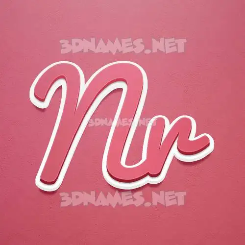 nr in Red Scribble style - 3D name wallpaper nr in Red Scribble style - 3D name wallpaper