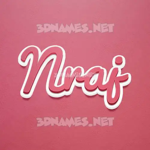 nraj in Red Scribble style - 3D name wallpaper