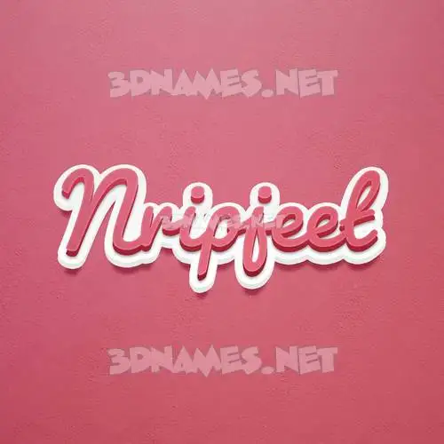 nripjeet in Red Scribble style - 3D name wallpaper
