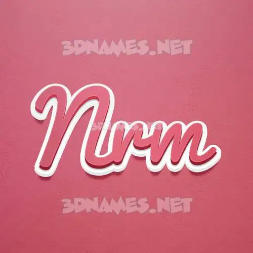 nrm in Red Scribble style - 3D name wallpaper nrm in Red Scribble style - 3D name wallpaper