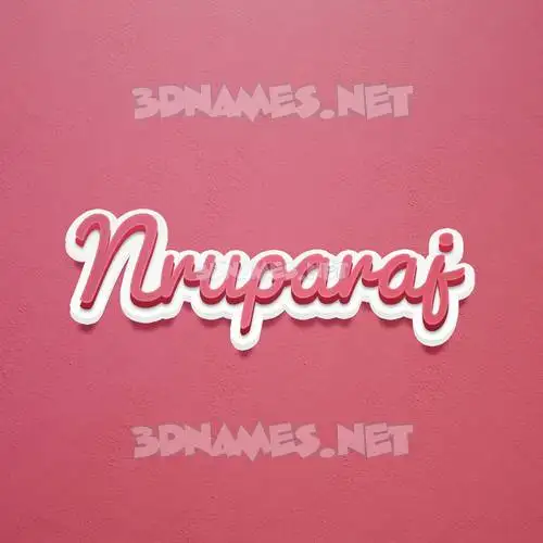 nruparaj in Red Scribble style - 3D name wallpaper