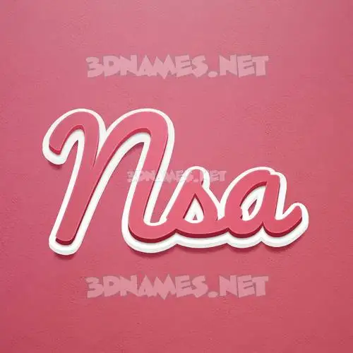 nsa in Red Scribble style - 3D name wallpaper