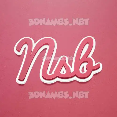 nsb in Red Scribble style - 3D name wallpaper nsb in Red Scribble style - 3D name wallpaper