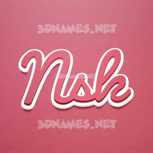 nsk in Red Scribble style - 3D name wallpaper nsk in Red Scribble style - 3D name wallpaper