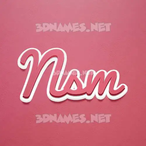 nsm in Red Scribble style - 3D name wallpaper nsm in Red Scribble style - 3D name wallpaper