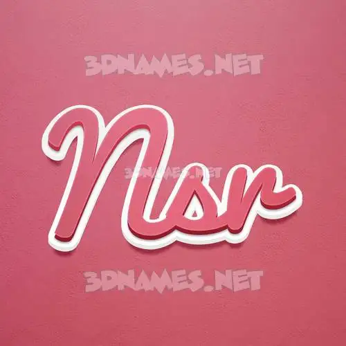 nsr in Red Scribble style - 3D name wallpaper nsr in Red Scribble style - 3D name wallpaper