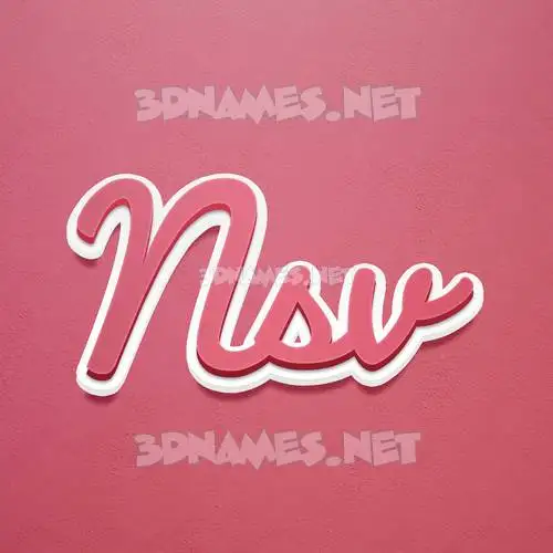nsv in Red Scribble style - 3D name wallpaper nsv in Red Scribble style - 3D name wallpaper