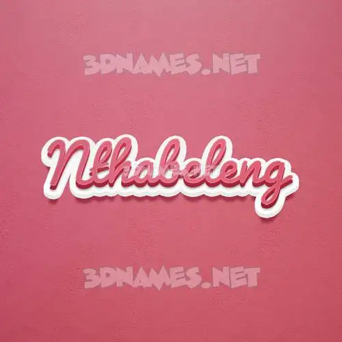 nthabeleng in Red Scribble style - 3D name wallpaper