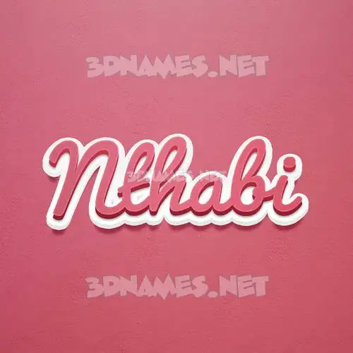 nthabi in Red Scribble style - 3D name wallpaper
