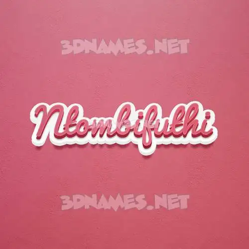 ntombifuthi in Red Scribble style - 3D name wallpaper