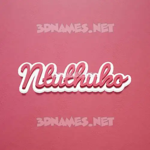 ntuthuko in Red Scribble style - 3D name wallpaper