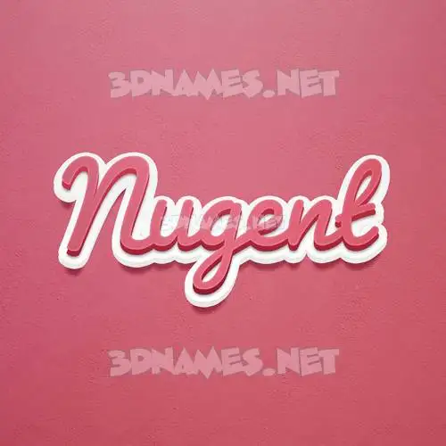 nugent in Red Scribble style - 3D name wallpaper