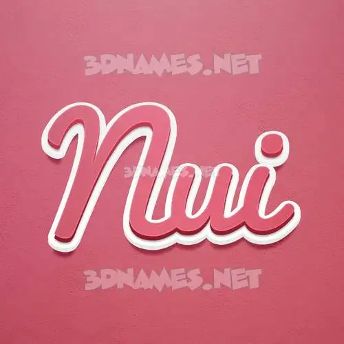nui in Red Scribble style - 3D name wallpaper nui in Red Scribble style - 3D name wallpaper